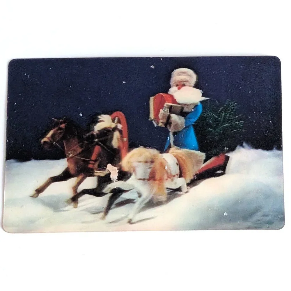 Russian Soviet USSR 3D Stereo Lenticular Pocket Calendar Melodiya Firm 1974